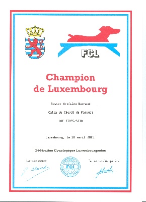 des Varennes du Val de Loire - CALIA Championne de Luxembourg